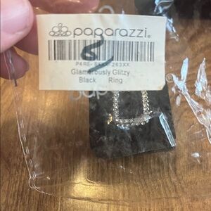 Paparazzi Dazzling Black and Silver Ring